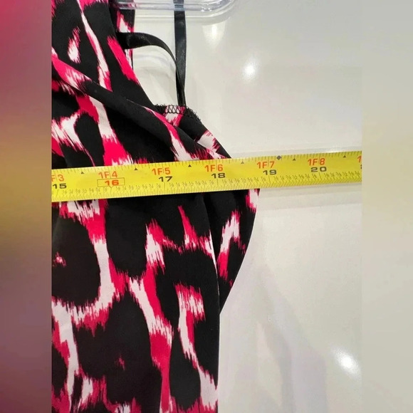 Calvin Klein Black and Fuchsia Sleeveless Blouse - Picture 13 of 14